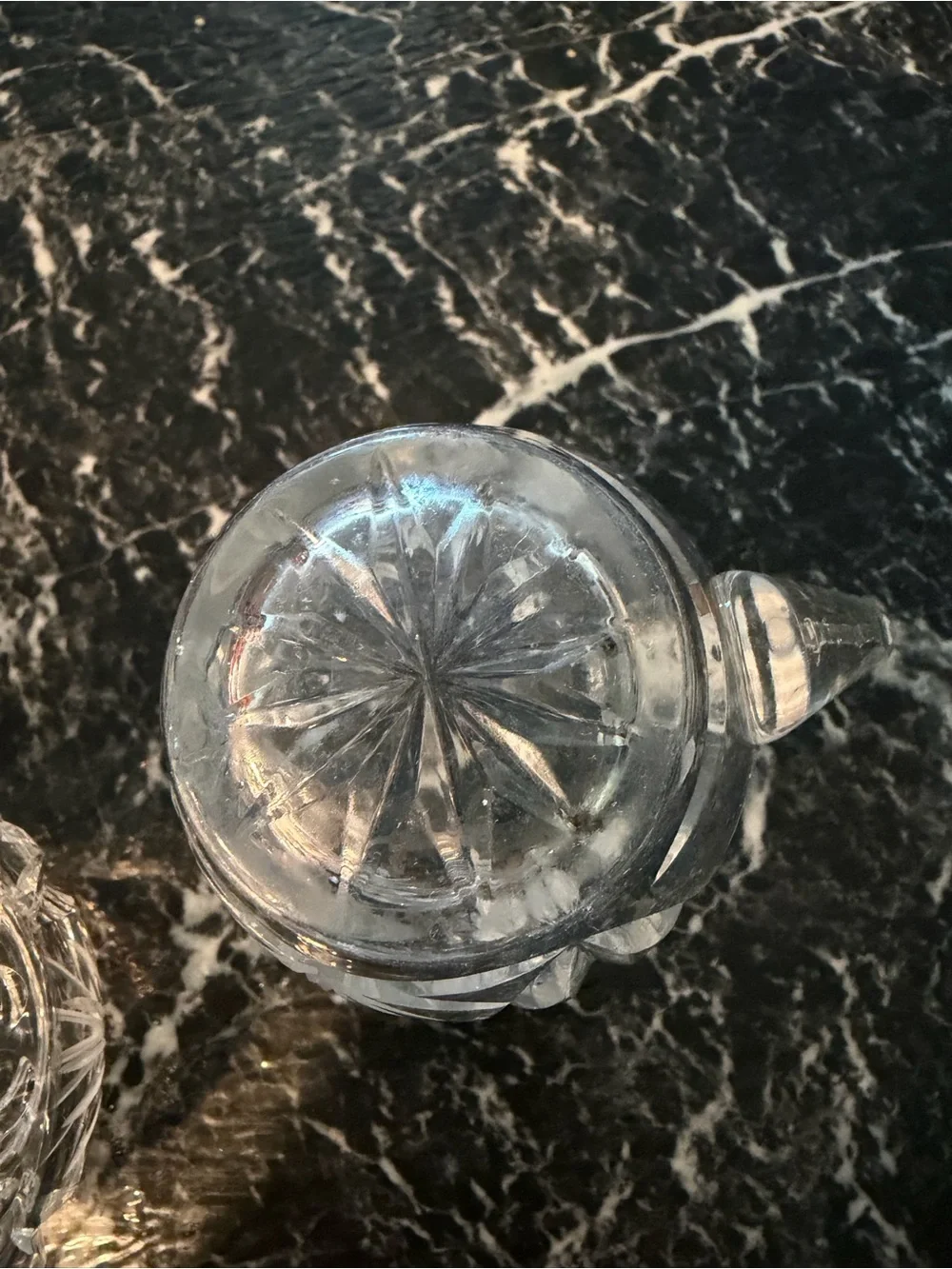 Vintage Anchor Hocking Clear Glass Creamer Covered Sugar Bowl Set with Lid